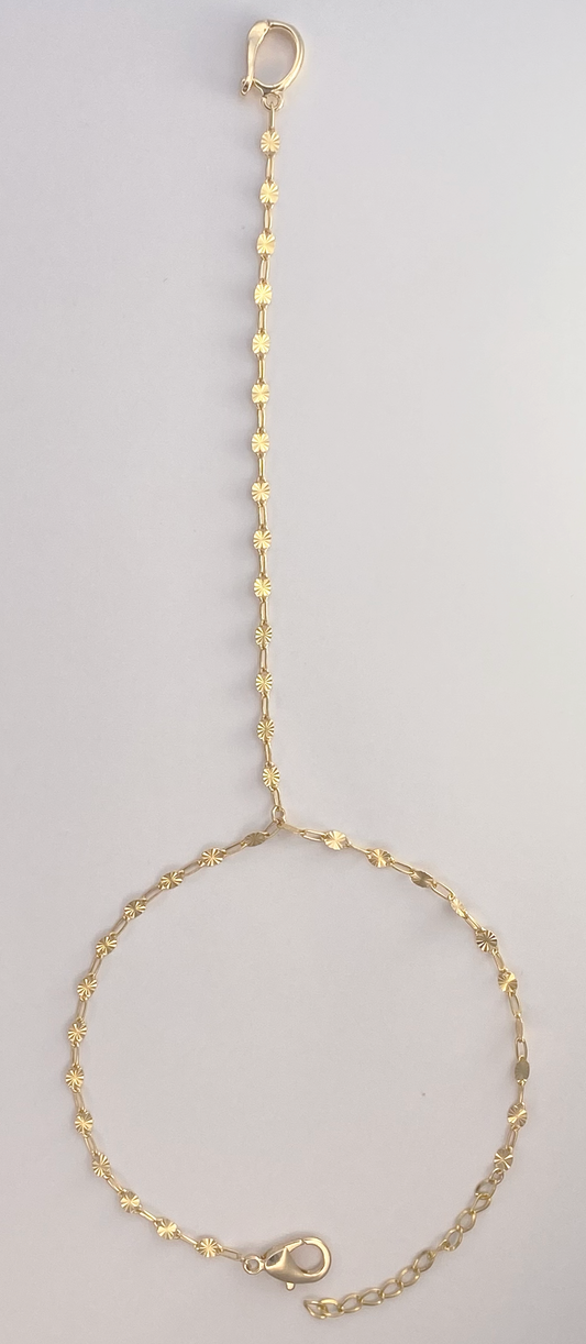 Gold Sparkle Ring Link