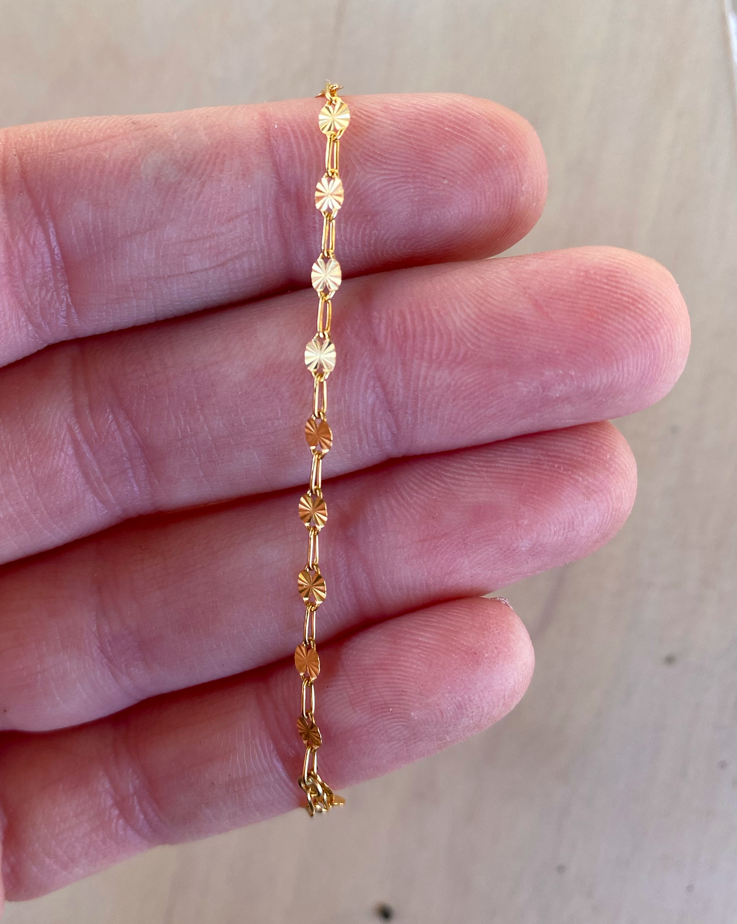 Gold Sparkle Ring Link