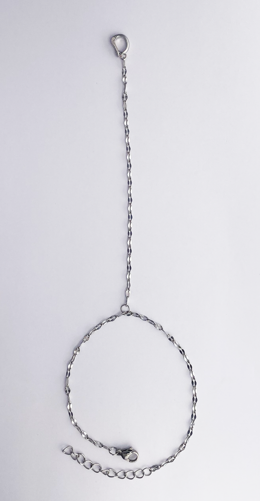 Stainless Sparkle Ring Link