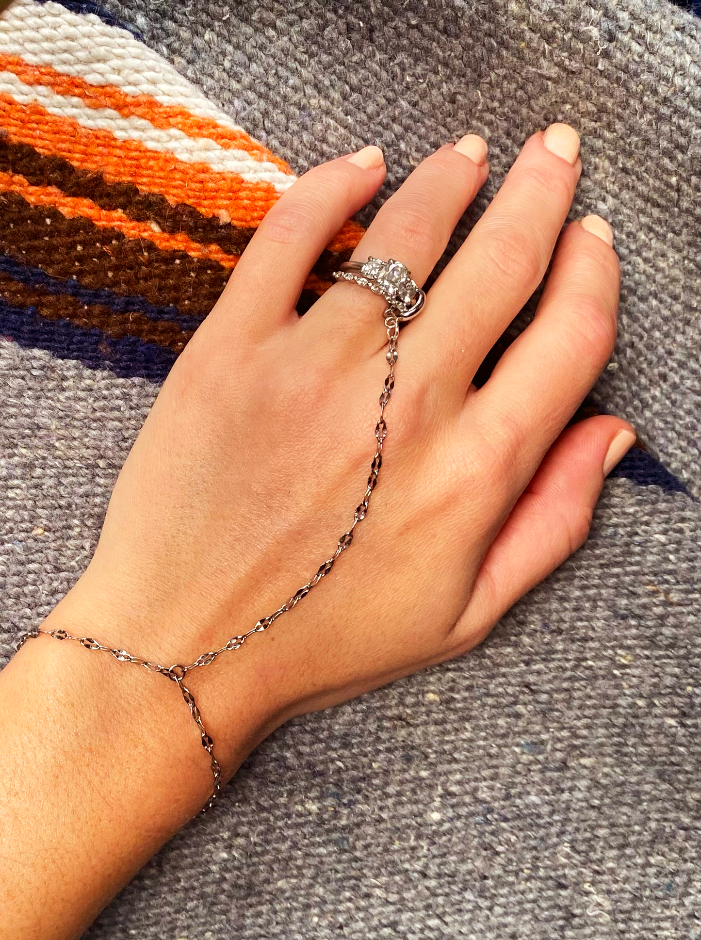 Stainless Sparkle Ring Link