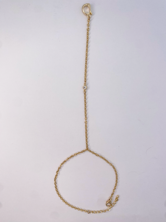 Gold with White Gem
